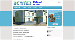 Desktop Screenshot of ecotex.pl