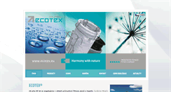 Desktop Screenshot of ecotex.cz